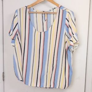 ARU& CLO STRIPES BLOUSE SIZE 24